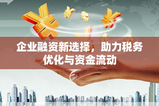 宣汉企业融资新选择，助力税务优化与资金流动