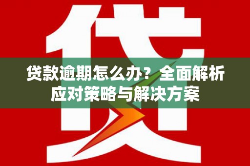 宣汉贷款逾期怎么办？全面解析应对策略与解决方案