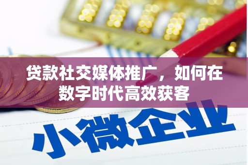 宣汉贷款社交媒体推广，如何在数字时代高效获客