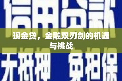 宣汉现金贷，金融双刃剑的机遇与挑战