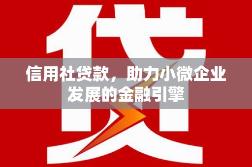 宣汉信用社贷款，助力小微企业发展的金融引擎