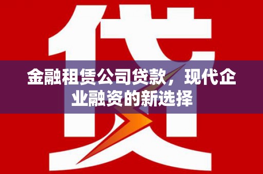 宣汉金融租赁公司贷款，现代企业融资的新选择