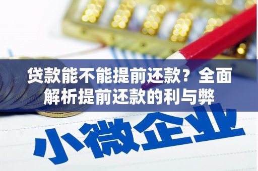 宣汉贷款能不能提前还款？全面解析提前还款的利与弊