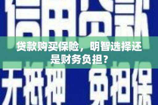 宣汉贷款购买保险，明智选择还是财务负担？