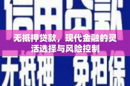 宣汉无抵押贷款，现代金融的灵活选择与风险控制