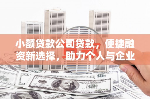 宣汉小额贷款公司贷款，便捷融资新选择，助力个人与企业成长