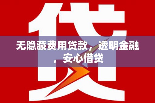 宣汉无隐藏费用贷款，透明金融，安心借贷