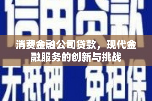 宣汉消费金融公司贷款，现代金融服务的创新与挑战