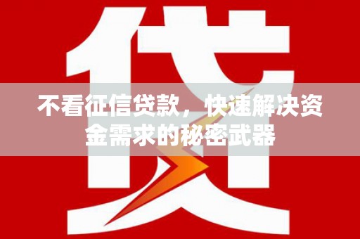 宣汉不看征信贷款，快速解决资金需求的秘密武器