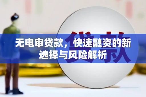 宣汉无电审贷款，快速融资的新选择与风险解析