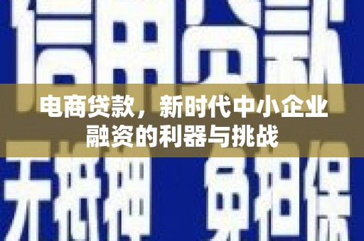 宣汉电商贷款，新时代中小企业融资的利器与挑战