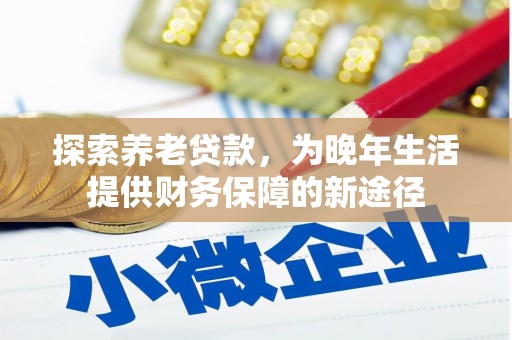 宣汉探索养老贷款，为晚年生活提供财务保障的新途径