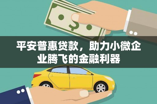 宣汉平安普惠贷款，助力小微企业腾飞的金融利器