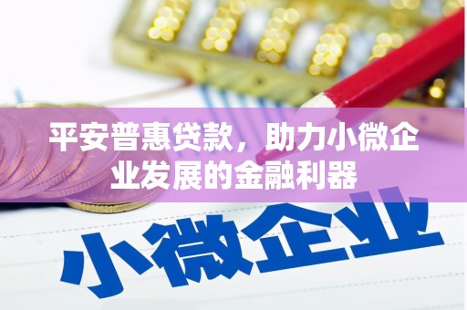 宣汉平安普惠贷款，助力小微企业发展的金融利器