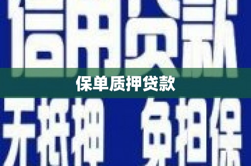 宣汉保单质押贷款