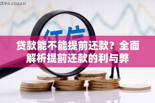 宣汉贷款能不能提前还款？全面解析提前还款的利与弊