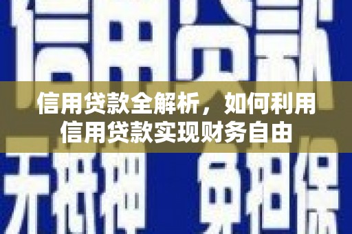 宣汉信用贷款全解析，如何利用信用贷款实现财务自由