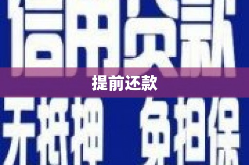 宣汉提前还款