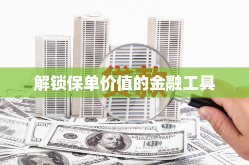 宣汉解锁保单价值的金融工具